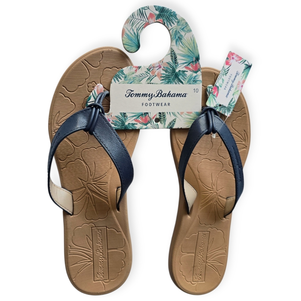 Tommy Bahama Navy Blue Sandals #10